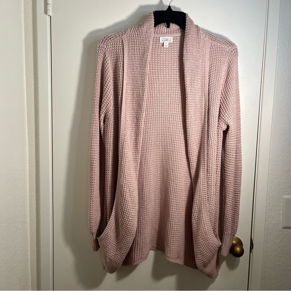 Market & Spruce Blush Pink Open-Front Cardigan with pockets